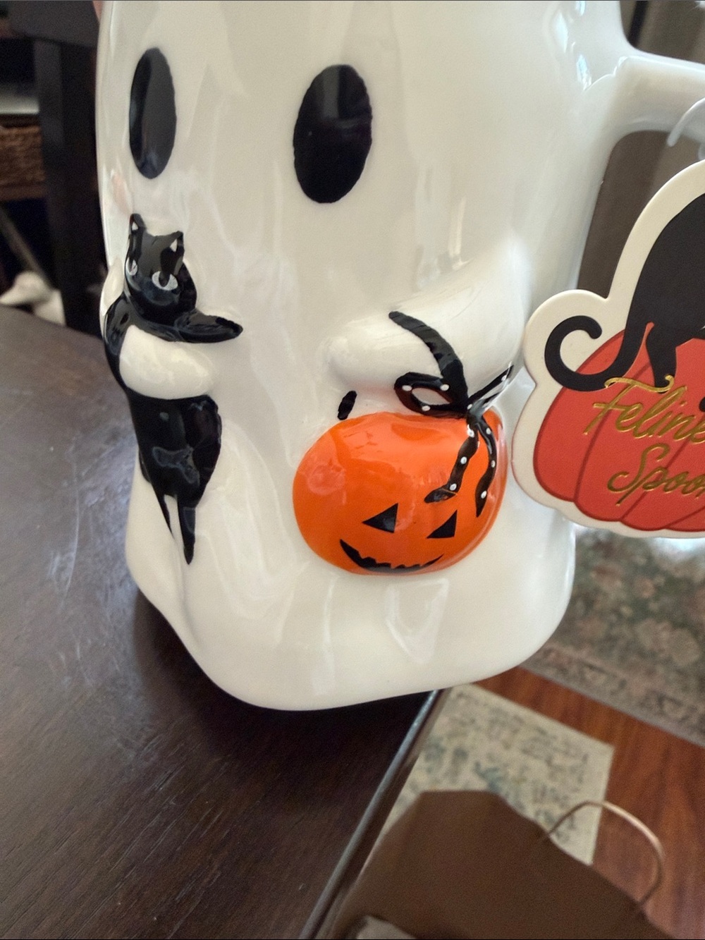 NWT Ghost & Black Cat Mug - Picture 2 of 4